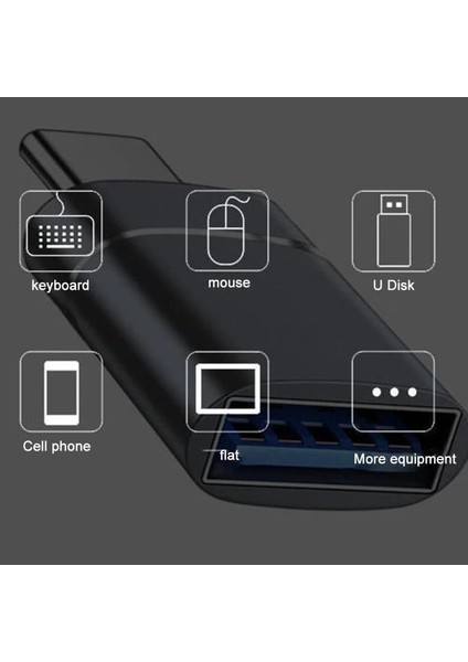 Metal Mini USB 3.1 Type-C&apos;den USB 3.0&apos;a Çevirici, Tak Çalıştır, Otg Çevirici,, iPad Air, iPad Pro, Surface Pro, Xps Uyumlu modelleri