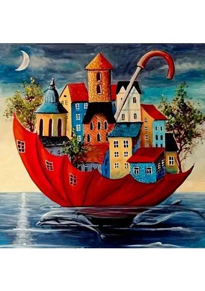 5 D Kendin Yap Tam Bezeme 20 cm x 20 cm Elmas Mozaik Boyama Tablo