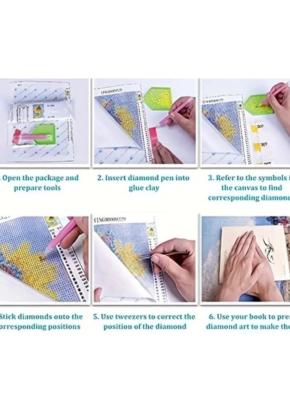 5 D Kendin Yap Tam Bezeme 20 cm x 20 cm Elmas Mozaik Boyama Tablo fırsatları