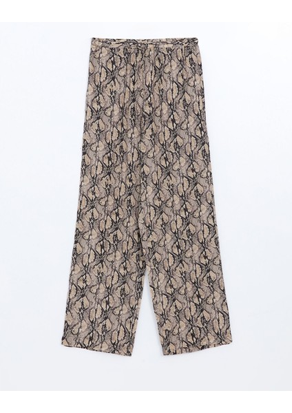 Yeni Sezon Beli Lastikli Yılan Derisi Desenli Kadın Pantolon indirimleri