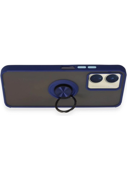 Y16 Kılıf Montreal Yüzüklü Silikon Kapak - Lacivert modelleri