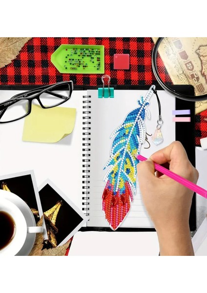 5 D Elmas Boyama Kendin Yap Kitap Ayracı 6 Lı Set