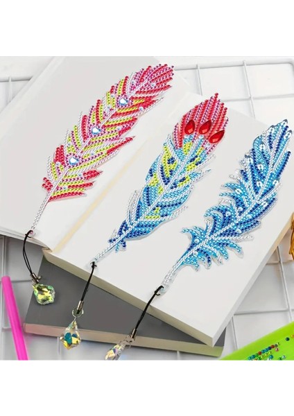 5 D Elmas Boyama Kendin Yap Kitap Ayracı 6 Lı Set