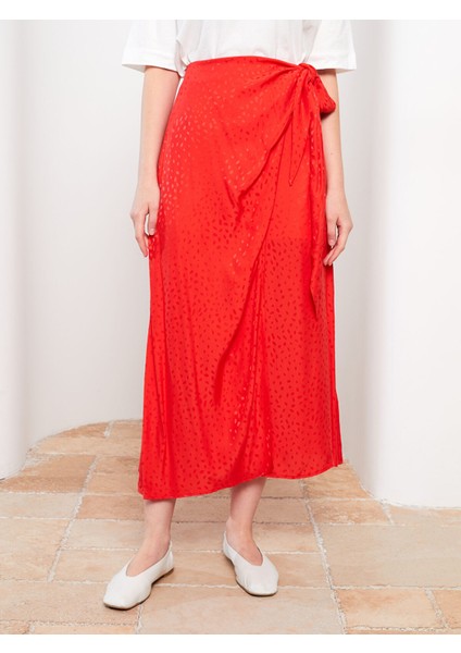 Yeni Sezon Beli Fermuarlı Desenli Saten Kadın Etek fırsatları