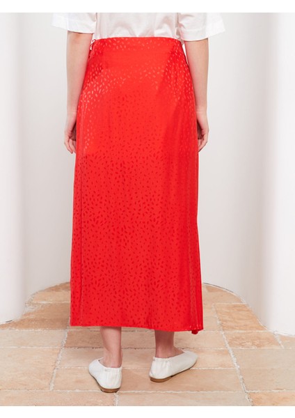 Yeni Sezon Beli Fermuarlı Desenli Saten Kadın Etek indirimleri