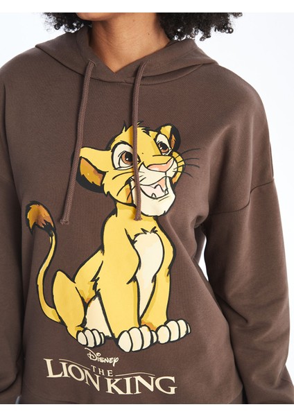 Yeni Sezon Aslan Kral Baskılı Kadın Kalın Hoodie modelleri