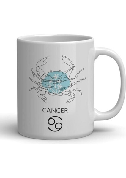 Yengeç Burcu Baskılı Kupa