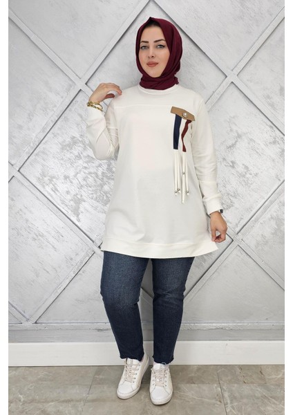 Kadın Kombin ve Bağcık Detaylı Tesettür Tunik fiyatları