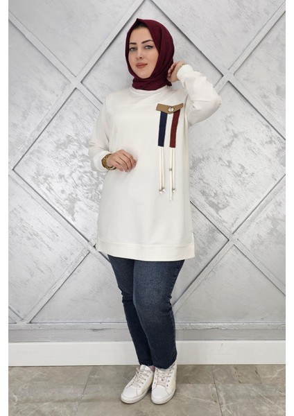 Kadın Kombin ve Bağcık Detaylı Tesettür Tunik modelleri