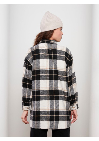 Yeni Sezon Ekose Uzun Kollu Oversize Gabardin Kadın Oduncu Gömlek Ceket indirimleri