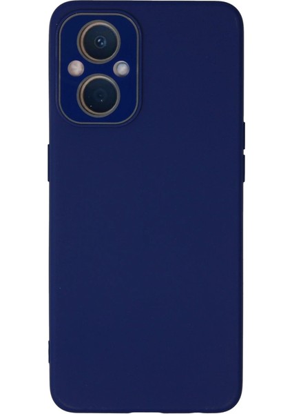 Reno 7 Lite Kılıf Lansman Glass Kapak - Sky Blue