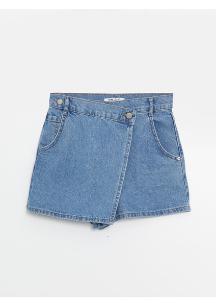 Yeni Sezon Kadın Standart Fit Düz Jean Şort Etek indirimleri