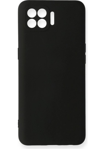 Reno 4 Lite Kılıf Nano Içi Kadife Silikon - Siyah