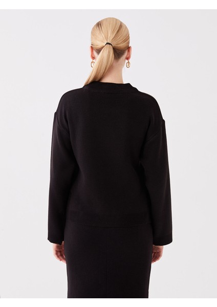 Yeni Sezon Bisiklet Yaka Düz Uzun Kollu Kadın Triko Kazak indirimleri