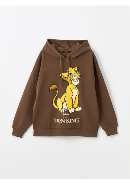 Yeni Sezon Aslan Kral Baskılı Kadın Kalın Hoodie indirimleri