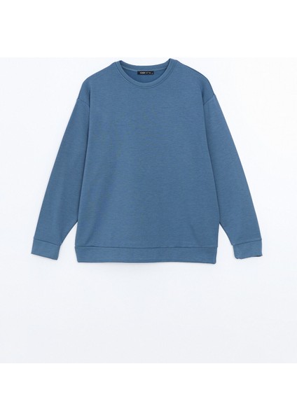 Yeni Sezon Bisiklet Yaka Oversize Kadın Sweatshirt indirimleri