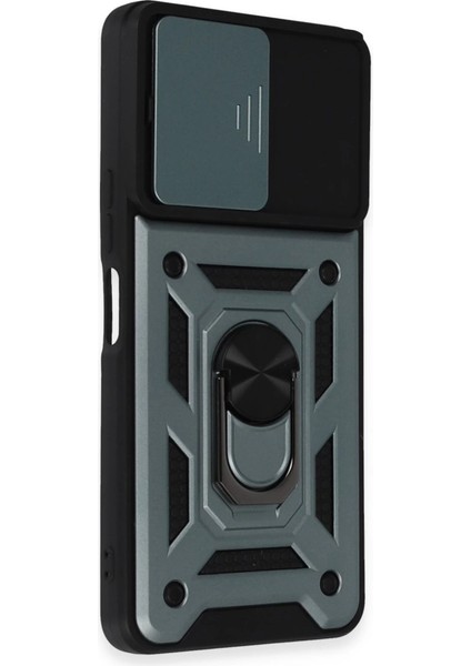 Newface Y36 Kılıf Pars Lens Yüzüklü Silikon - Yeşil fiyatları