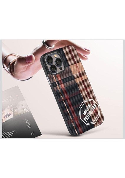 iphone 14 Uyumlu Magsafe Kılıf Ekoseli