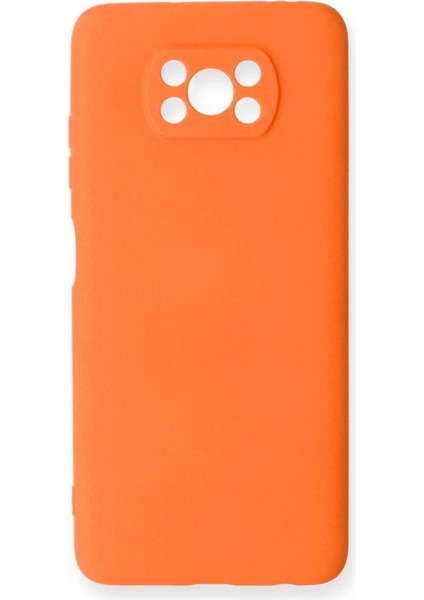Pocophone X3 Kılıf Nano Içi Kadife Silikon - Turuncu