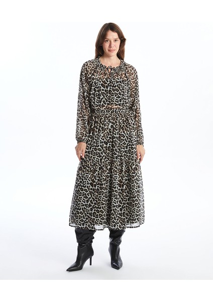 Yeni Sezon Bağlamalı Yaka Leopar Desenli Kadın Bluz fiyatları