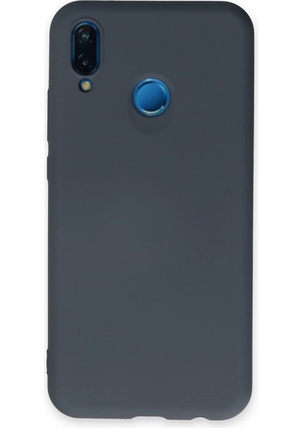 P20 Lite Kılıf Nano Içi Kadife Silikon - Gri