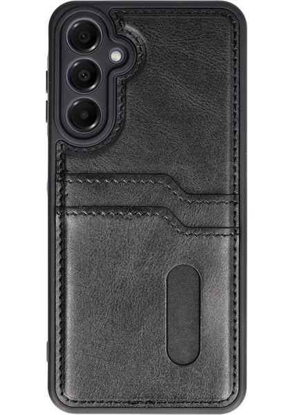 S24 Fe Kılıf Sara Kartvizitli Deri Kılıf - Siyah