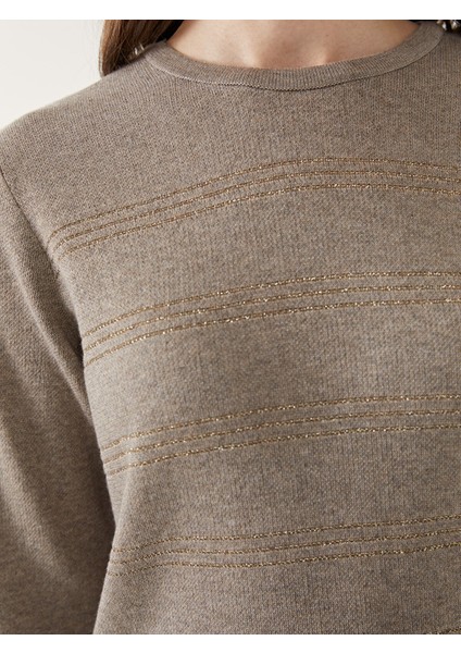 Yeni Sezon Bisiklet Yaka Çizgili Kadın Triko Kazak modelleri