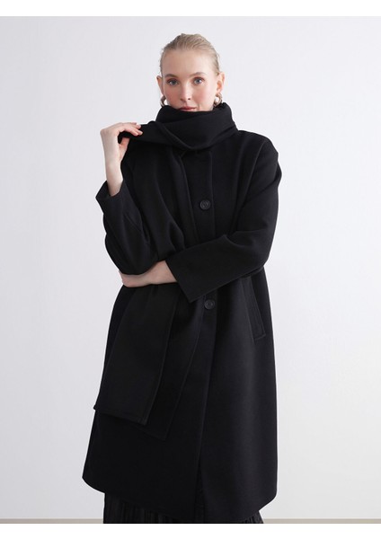 Yeni Sezon Çıkarılabilir Şal Yaka Kadın Kaşe Kaban fiyatları