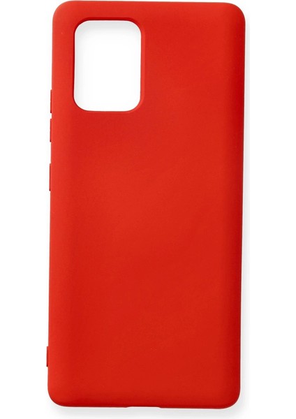 A91 / S10 Lite Kılıf Nano Içi Kadife Silikon - Kırmızı