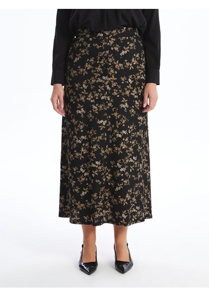 Yeni Sezon Beli Lastikli Çiçekli A Kesim Kadın Etek fiyatları