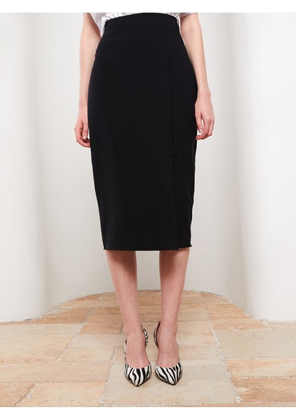 Yeni Sezon Kadın Beli Fermuarlı Düz Etek fırsatları