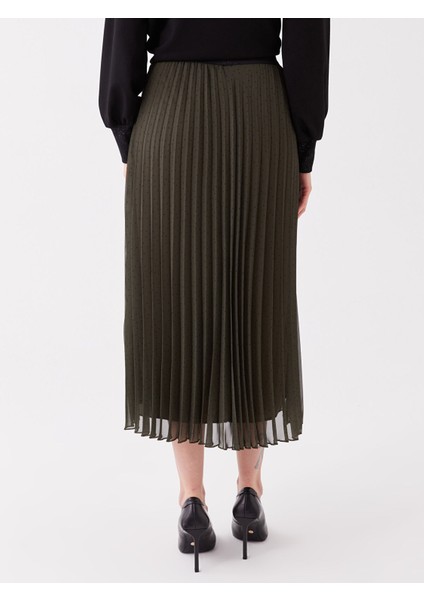 Yeni Sezon Beli Lastikli Desenli Kadın Şifon Etek indirimleri