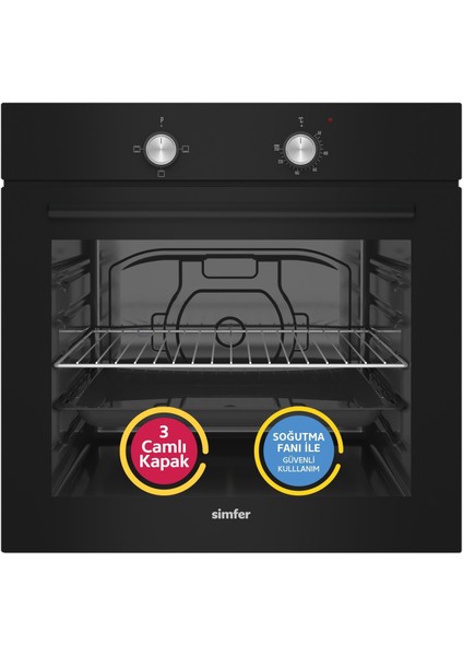 4 Fonksiyon Trend Siyah Cam 3'lü Ankastre Set fiyatları