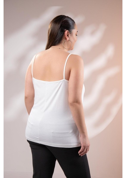 Kadın 112025 Dantelli Ip Askılı Beyaz Bluz indirimleri