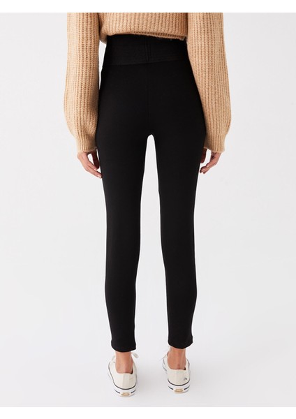 Yeni Sezon Kadın Beli Lastikli Düz Tayt indirimleri