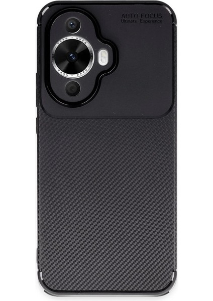 Nova 12S Kılıf Auto Focus Karbon Kapak - Siyah