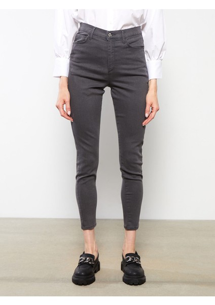 Yeni Sezon Slim Fit Düz Cep Detaylı Kadın Jean Pantolon fırsatları