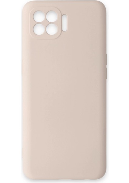 Reno 4 Lite Kılıf Nano Içi Kadife Silikon - Pudra