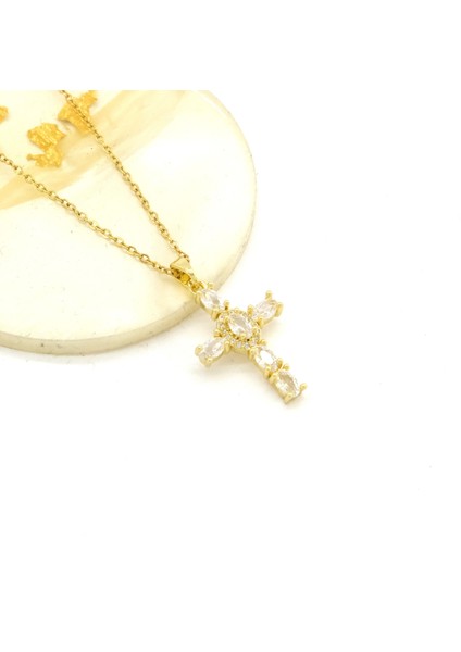 Çelik Kolye - Haç Kolye Altın Kaplama KLY-643 fiyatları