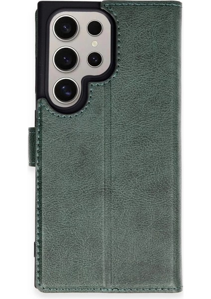 S24 Kılıf S Kapaklı Kılıf - Yeşil