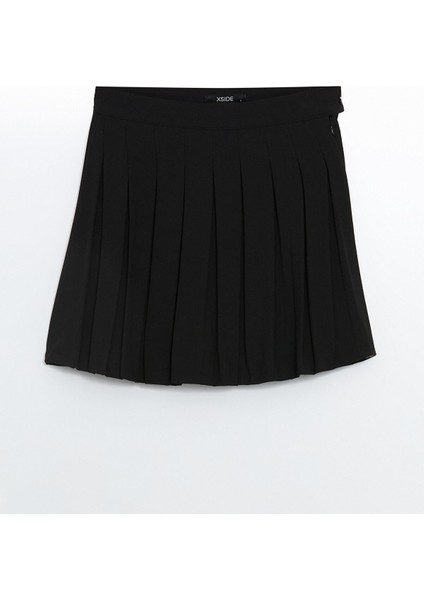 Yeni Sezon Kadın Beli Fermuarlı Düz Pileli Etek indirimleri