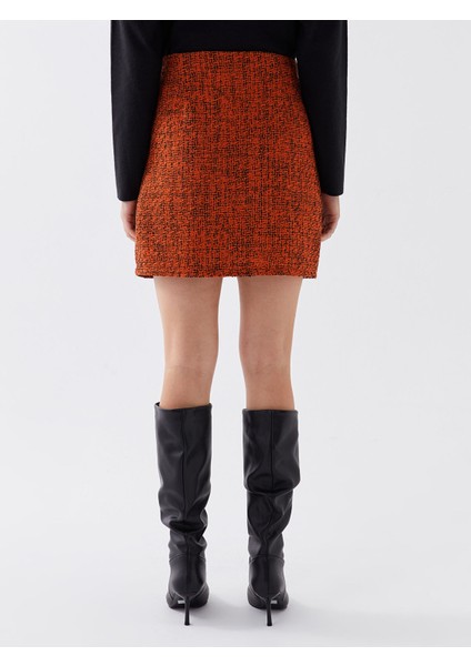 Yeni Sezon Beli Fermuarlı Desenli Kadın Tüvit Etek fırsatları