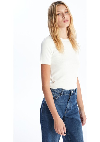 Yeni Sezon Bisiklet Yaka Düz Kısa Kollu Kadın Triko Kazak fiyatları