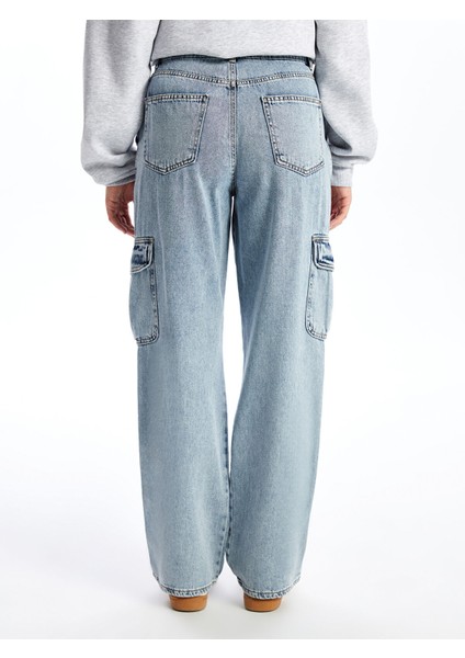 Yeni Sezon Wideleg Kadın Kargo Jean Pantolon fırsatları