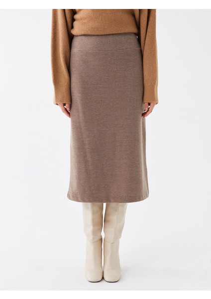 Yeni Sezon Kadın Beli Lastikli Düz Etek fırsatları