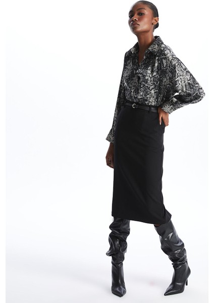 Yeni Sezon Beli Kemerli Standart Fit Kadın Etek fiyatları