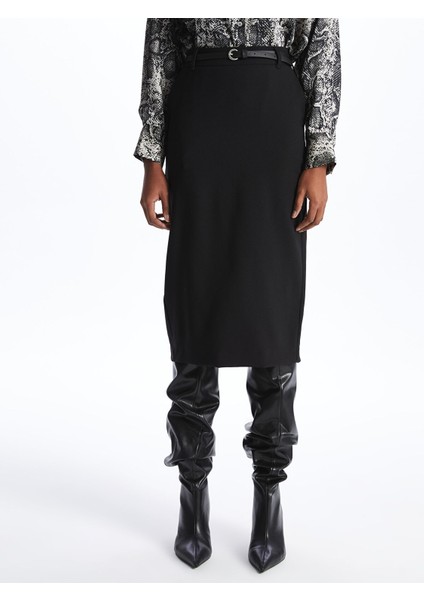 Yeni Sezon Beli Kemerli Standart Fit Kadın Etek fırsatları