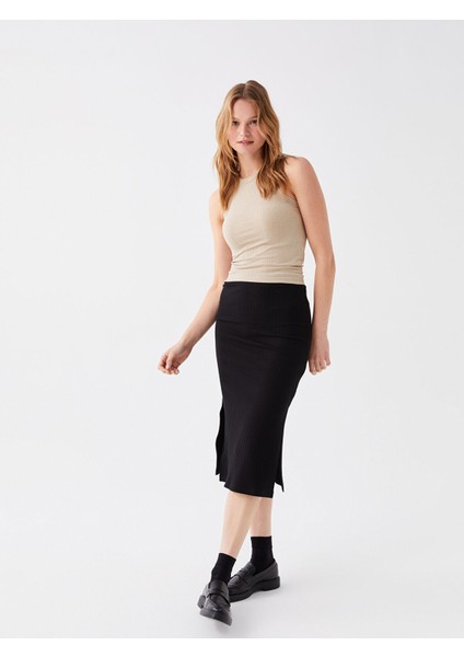 Yeni Sezon Beli Lastikli Kadın Kalem Etek modelleri