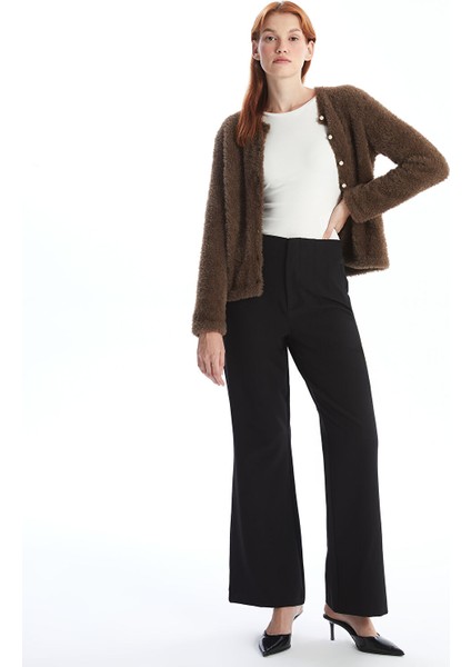 Yeni Sezon Dar Fit Ispanyol Paça Kadın Pantolon