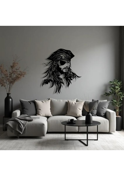 Korsan Figürlü Metal Duvar Dekoru – Macera ve Özgürlüğün Sembolü